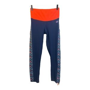 Champion Sport High Rise Tight Red/Blue Logo Size Small SE1